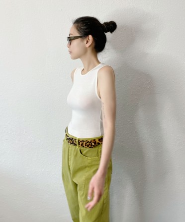 White Cut Out Back Vest #250311